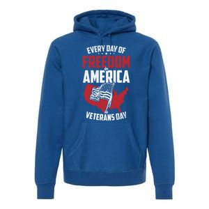 America Freedom Usa Patriotic Military Veterans Support Great Gift Premium Hoodie