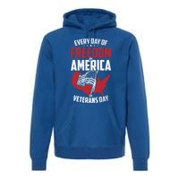 America Freedom Usa Patriotic Military Veterans Support Great Gift Premium Hoodie