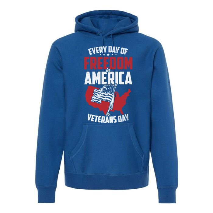 America Freedom Usa Patriotic Military Veterans Support Great Gift Premium Hoodie