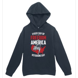 America Freedom Usa Patriotic Military Veterans Support Great Gift Urban Pullover Hoodie