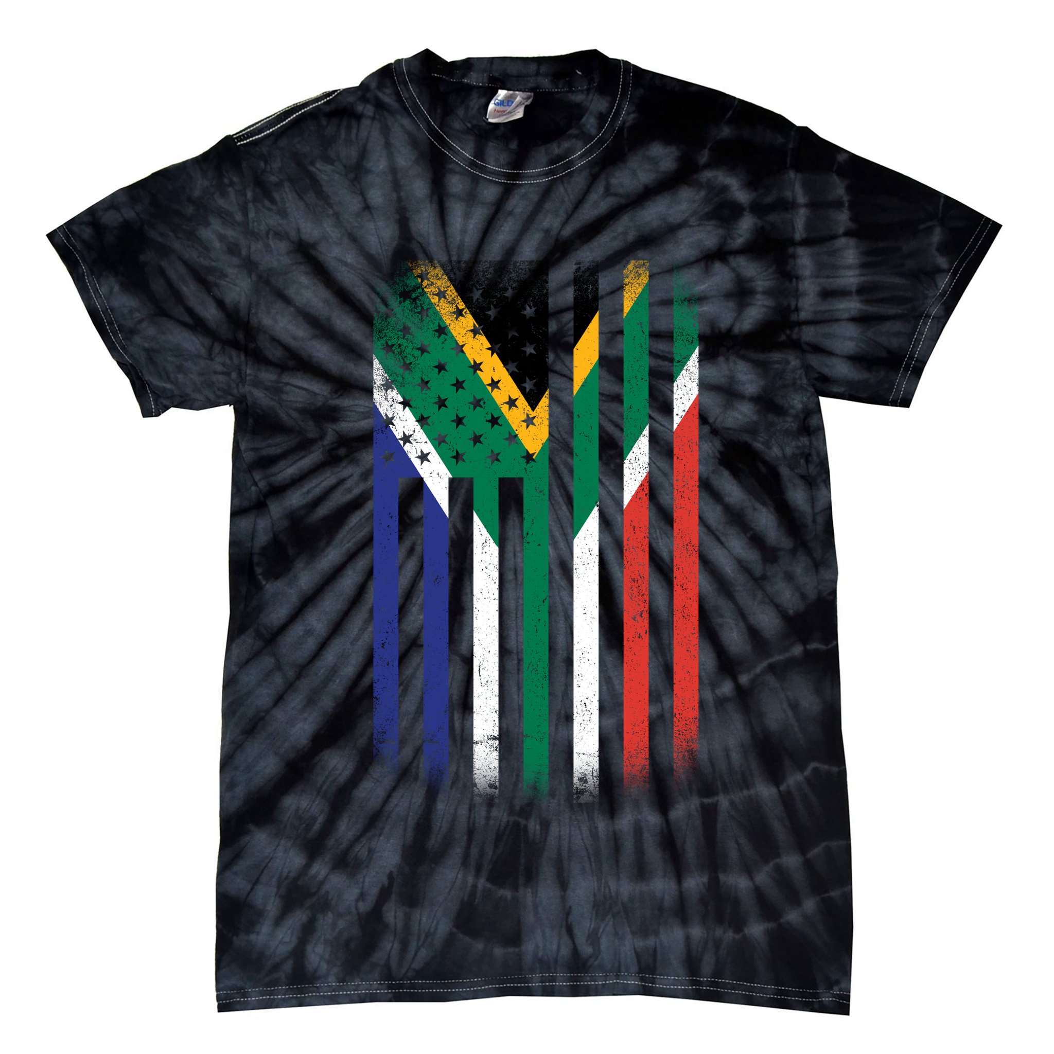 United States Of America Usa Africa Flag Tie-Dye T-Shirt