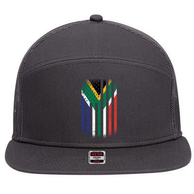 United States Of America Usa Africa Flag 7 Panel Mesh Trucker Snapback Hat