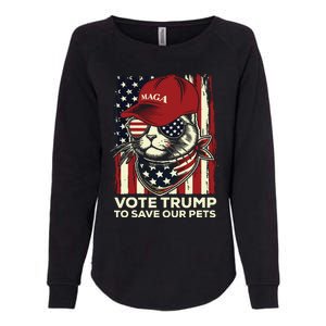 American Flag Vote Trump To Save Our Pets 2024 Maga Trump Womens California Wash Sweatshirt