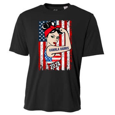 America Flag Vote 47 Kamala Harris 2024 President Cooling Performance Crew T-Shirt