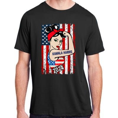 America Flag Vote 47 Kamala Harris 2024 President Adult ChromaSoft Performance T-Shirt