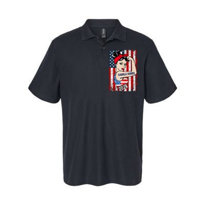 America Flag Vote 47 Kamala Harris 2024 President Softstyle Adult Sport Polo