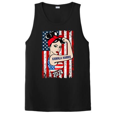 America Flag Vote 47 Kamala Harris 2024 President PosiCharge Competitor Tank