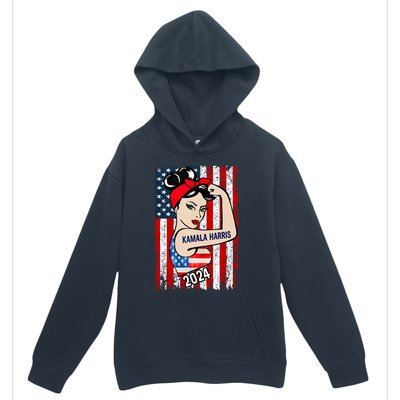 America Flag Vote 47 Kamala Harris 2024 President Urban Pullover Hoodie