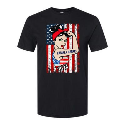 America Flag Vote 47 Kamala Harris 2024 President Softstyle CVC T-Shirt