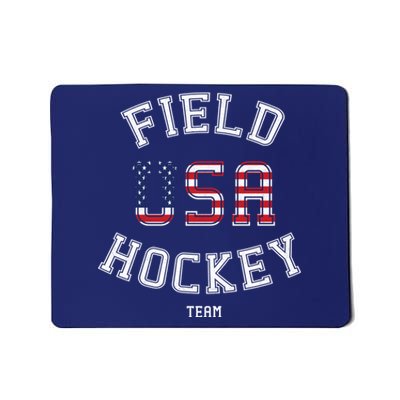 American Flag Vintage Field Hockey Hoodie Mousepad