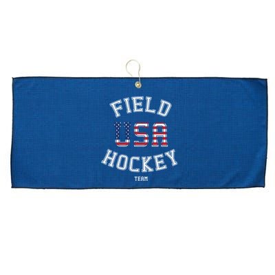 American Flag Vintage Field Hockey Hoodie Large Microfiber Waffle Golf Towel