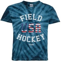 American Flag Vintage Field Hockey Hoodie Kids Tie-Dye T-Shirt