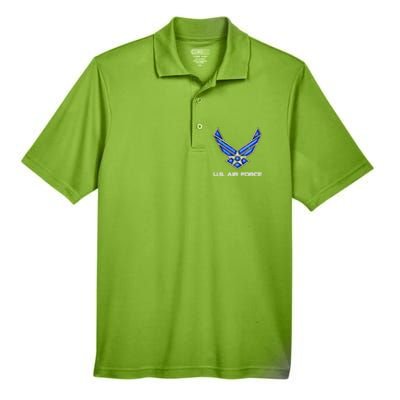 Air Force Veteran Vintage Us Flag Veterans Day Military Cool Gift Men's Origin Performance Pique Polo