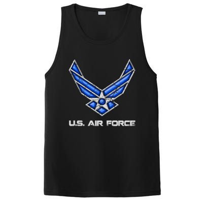 Air Force Veteran Vintage Us Flag Veterans Day Military Cool Gift PosiCharge Competitor Tank