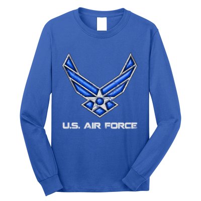 Air Force Veteran Vintage Us Flag Veterans Day Military Cool Gift Long Sleeve Shirt