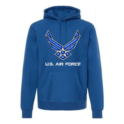 Air Force Veteran Vintage Us Flag Veterans Day Military Cool Gift Premium Hoodie