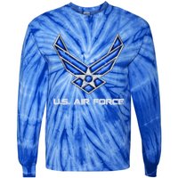 Air Force Veteran Vintage Us Flag Veterans Day Military Cool Gift Tie-Dye Long Sleeve Shirt