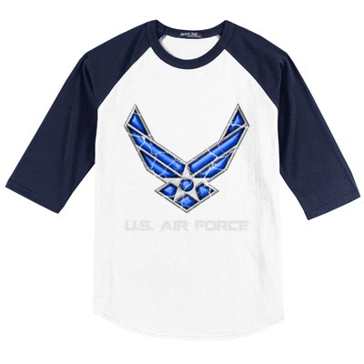 Air Force Veteran Vintage Us Flag Veterans Day Military Cool Gift Baseball Sleeve Shirt