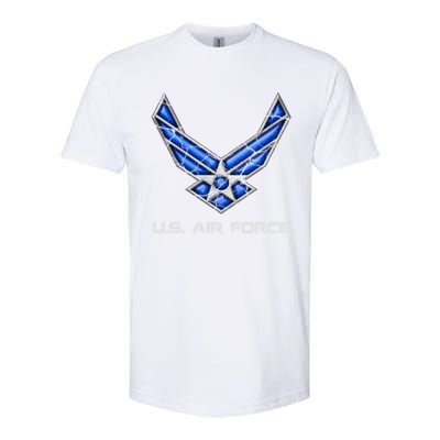 Air Force Veteran Vintage Us Flag Veterans Day Military Cool Gift Softstyle CVC T-Shirt