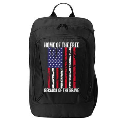 American Flag Veteran For Women Home Of The Free City Backpack