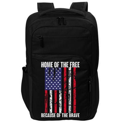 American Flag Veteran For Women Home Of The Free Impact Tech Backpack