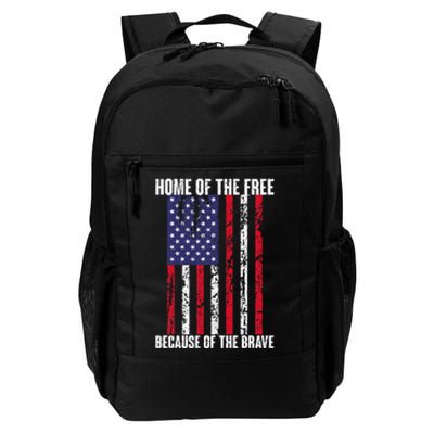 American Flag Veteran For Women Home Of The Free Daily Commute Backpack