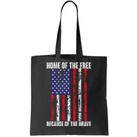 American Flag Veteran For Women Home Of The Free Tote Bag