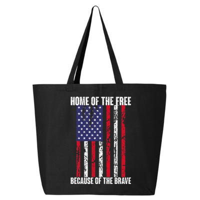 American Flag Veteran For Women Home Of The Free 25L Jumbo Tote