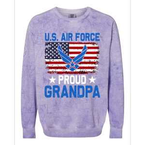 American Flag Veteran Of The United States Air Force Gift Colorblast Crewneck Sweatshirt