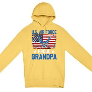 American Flag Veteran Of The United States Air Force Gift Premium Pullover Hoodie