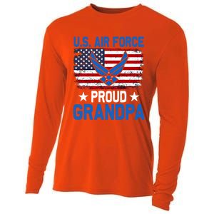 American Flag Veteran Of The United States Air Force Gift Cooling Performance Long Sleeve Crew