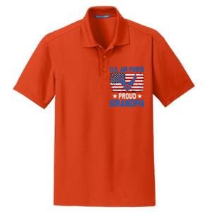 American Flag Veteran Of The United States Air Force Gift Dry Zone Grid Polo