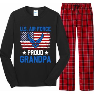 American Flag Veteran Of The United States Air Force Gift Long Sleeve Pajama Set