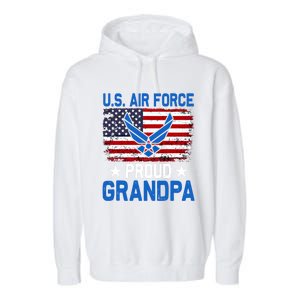 American Flag Veteran Of The United States Air Force Gift Garment-Dyed Fleece Hoodie