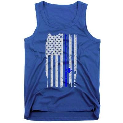 American Flag Vintage Fishing Cute Gift Tank Top