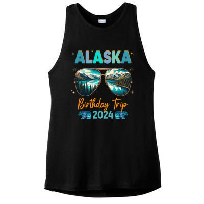 Alaska Family Vacay Group 2024 Funny Gift Ladies PosiCharge Tri-Blend Wicking Tank