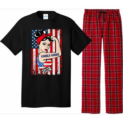 America Flag Vote 47 Kamala Harris 2024 President For Women Pajama Set