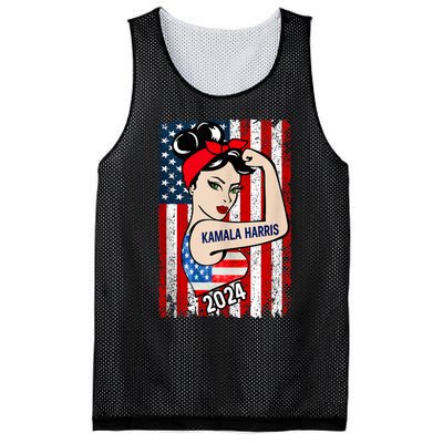 America Flag Vote 47 Kamala Harris 2024 President For Women Mesh Reversible Basketball Jersey Tank