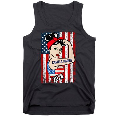 America Flag Vote 47 Kamala Harris 2024 President For Women Tank Top