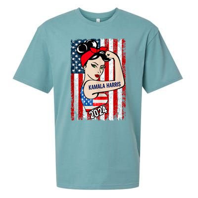 America Flag Vote 47 Kamala Harris 2024 President For Women Sueded Cloud Jersey T-Shirt