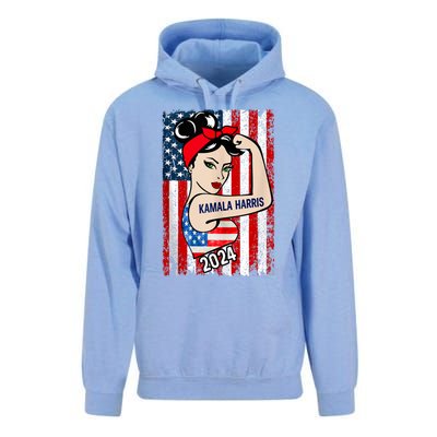 America Flag Vote 47 Kamala Harris 2024 President For Women Unisex Surf Hoodie