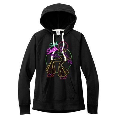 Artsy Funk Vintage 70s Costume Afro Soul Music Women's Fleece Hoodie