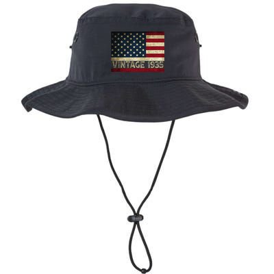 American Flag Vintage 1935 86th Birthday Gifts 4th Of July Bucket Hat