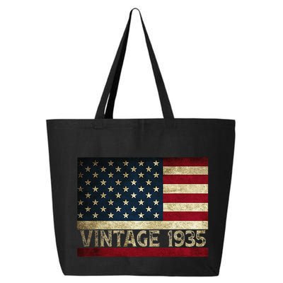 American Flag Vintage 1935 86th Birthday Gifts 4th Of July 25L Jumbo Tote