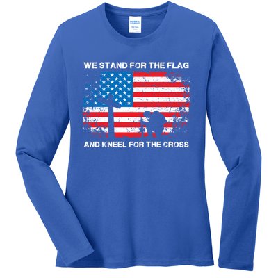 America Flag Veteran And Independance Day Great Gift Ladies Long Sleeve Shirt