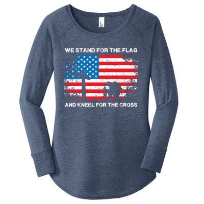 America Flag Veteran And Independance Day Great Gift Women's Perfect Tri Tunic Long Sleeve Shirt