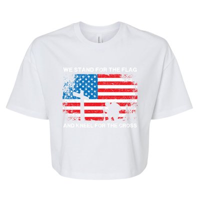 America Flag Veteran And Independance Day Great Gift Bella+Canvas Jersey Crop Tee