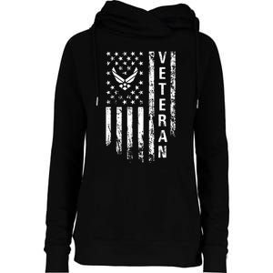 Air Force Veteran Womens Funnel Neck Pullover Hood