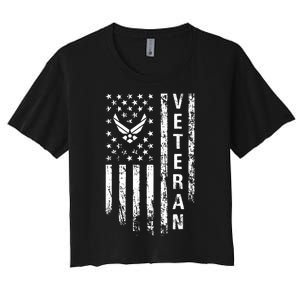 Air Force Veteran Women's Crop Top Tee