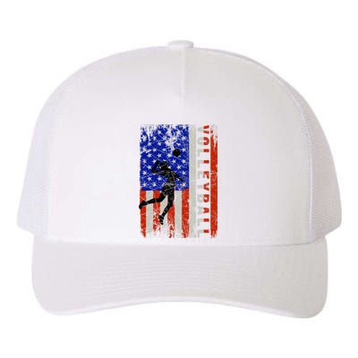 American Flag Volleyball Patriotic Usa 4th Of July Yupoong Adult 5-Panel Trucker Hat